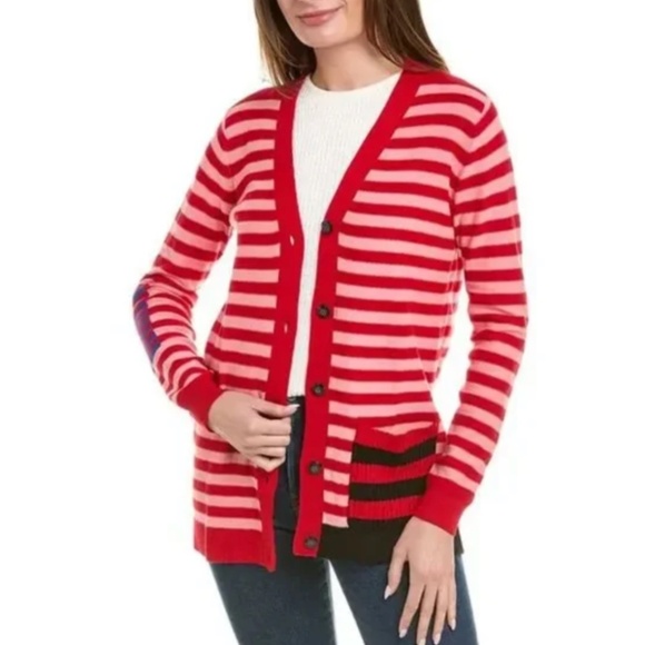 CAbi Picnic Cardigan Stripe Long Sleeve Large - Picture 1 of 10